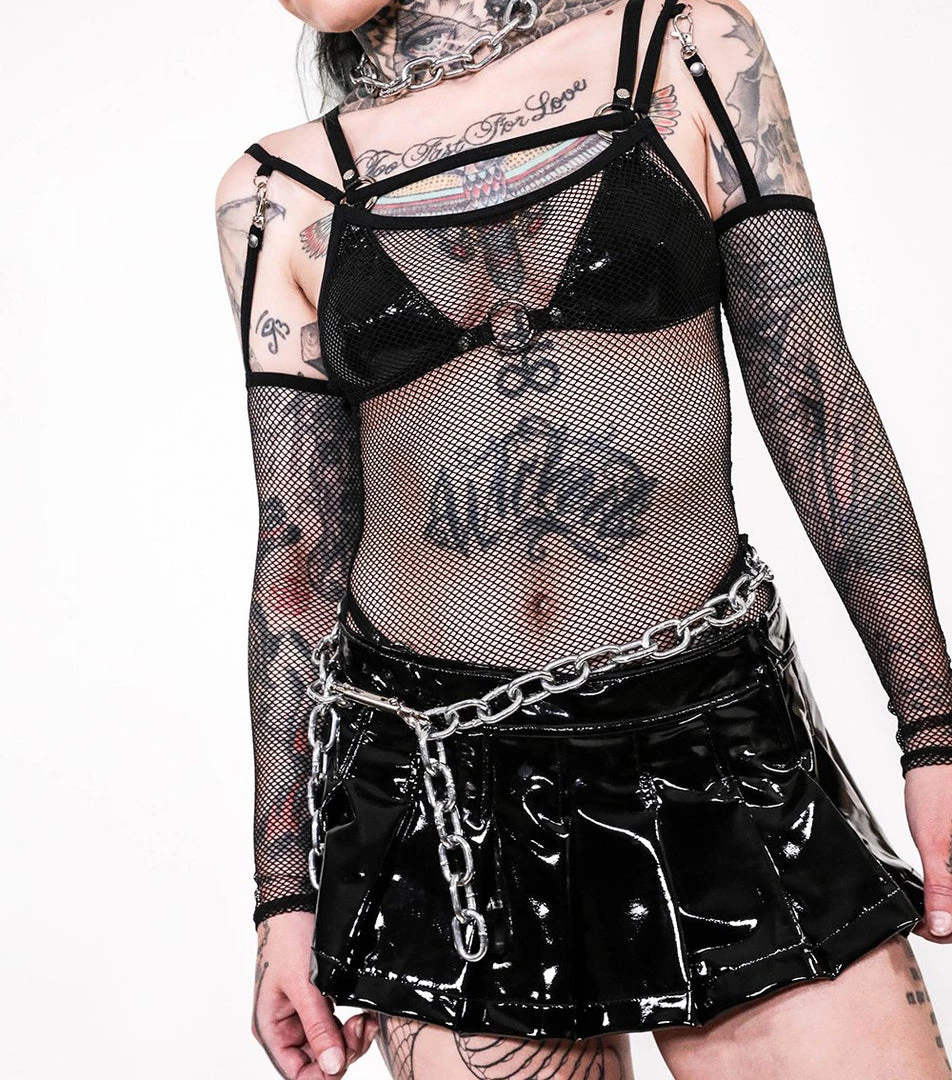 Lip Service Women's Stuff Vinyl Pleated Micro Mini Skirt 7 Lip Service Women's Stuff Vinyl Pleated Micro Mini Skirt