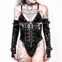 Lip Service Men's Stuff Classic Fetish Vinyl Waist Cincher - Black 12 Lip Service Men's Stuff Classic Fetish Vinyl Waist Cincher - Black