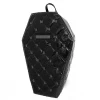 Rock Rebel Lucy Quilted Coffin Backpack In Black