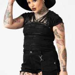 Killstar Malicia Lace-Up Top Women's Stuff