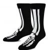 TeeHee Men's Skeleton Foot Polyester Crew Socks