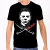 Rock Rebel Michael Myers Cross Knives Tee Men's Stuff 1 Rock Rebel Michael Myers Cross Knives Tee Men's Stuff