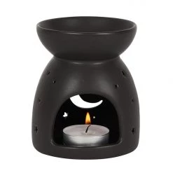 Gothic Gifts Black Mystical Moon Cut Out Oil Burner Gift Ideas