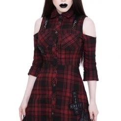 Killstar Paranormal Shirt-Dress [TARTAN]