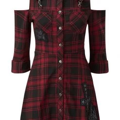 Killstar Paranormal Shirt-Dress [TARTAN]