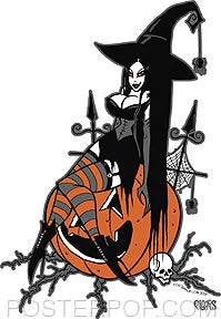 Poster Pop Pigors Halloween Queen Sticker 3 Poster Pop Pigors Halloween Queen Sticker