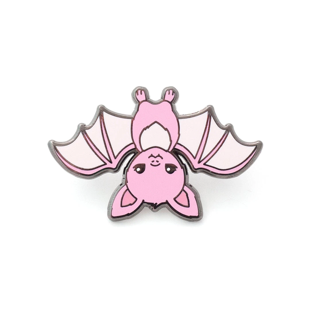LuxCups Creative Pink Bat Enamel Pin 3 LuxCups Creative Pink Bat Enamel Pin