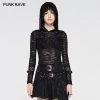 Punk Rave Women's Stuff See-Thru Printed T-shirt 2 Punk Rave Women's Stuff See-Thru Printed T-shirt