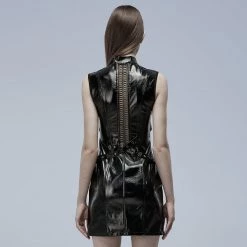 Punk Rave Women's Stuff Patent Leather Hollowed Out Dress 17 Punk Rave Women's Stuff Patent Leather Hollowed Out Dress