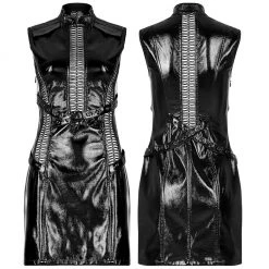 Punk Rave Women's Stuff Patent Leather Hollowed Out Dress 19 Punk Rave Women's Stuff Patent Leather Hollowed Out Dress