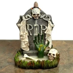 Gothic Gifts RIP Zombie Hand Tombstone Backflow Incense Burner Gift Ideas