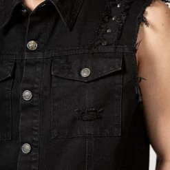 Killstar Ruse Denim Vest Men's Stuff