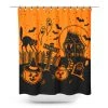 Sourpuss Gift Ideas Haunted House Shower Curtain