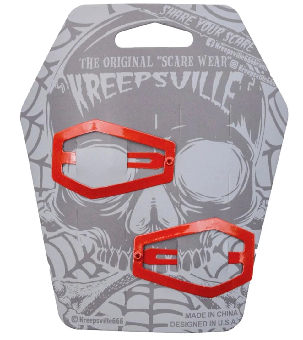 Kreepsville666 Coffin Snap Hair Clip - Red Accessories 5 Kreepsville666 Coffin Snap Hair Clip - Red Accessories