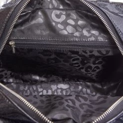 Lux De Ville Skull And Roses Tote Black Matte With Midnight Sparkle Bags & Backpacks