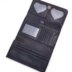 Lux De Ville Skulls And Roses Wallet Black Bags & Backpacks