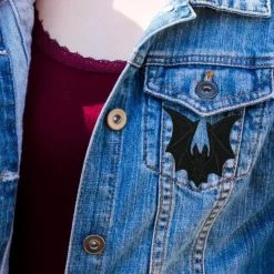 Project Pinup Small Vampire Bat Gothic Iron On Embroidered Patch