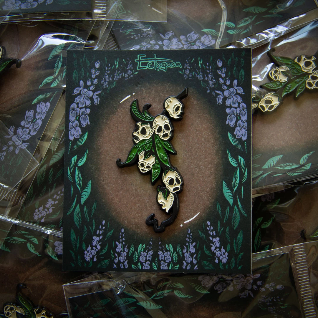 Ectogasm Pins Snapdragon Skull Botanical Enamel Pin 5 Ectogasm Pins Snapdragon Skull Botanical Enamel Pin
