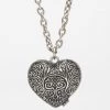 Rock Rebel Jewelry Filigree Heart Stash Pendant Necklace