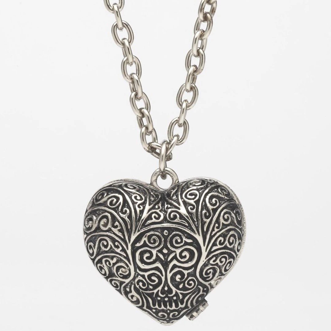 Rock Rebel Jewelry Filigree Heart Stash Pendant Necklace 3 Rock Rebel Jewelry Filigree Heart Stash Pendant Necklace