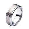 INOX Men's Stuff Steel Hammered Ring 1 INOX Men's Stuff Steel Hammered Ring