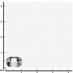 INOX Men's Stuff Steel Hammered Ring