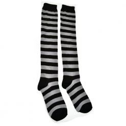 Poizen Industries OK Stripe Socks – Black/Grey Accessories