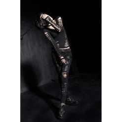 Punk Rave Gothic Burnt Flower Top