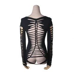 Punk Rave Gothic Burnt Flower Top