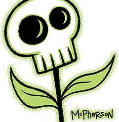 Poster Pop Gift Ideas Tara McPherson Skull Flower Sticker