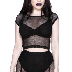 Killstar Wildchild Fishnet Top - Black Women's Stuff