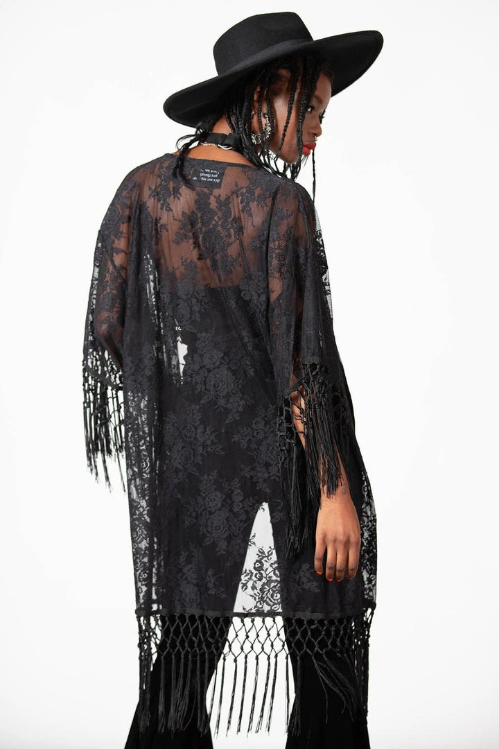Killstar Women's Stuff Witch Hazel Lace Kimono 11 Killstar Women's Stuff Witch Hazel Lace Kimono