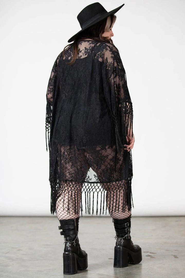 Killstar Women's Stuff Witch Hazel Lace Kimono 6 Killstar Women's Stuff Witch Hazel Lace Kimono