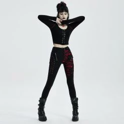 Punk Rave Women's Stuff Punk Blood Dark Denim Women's Pants