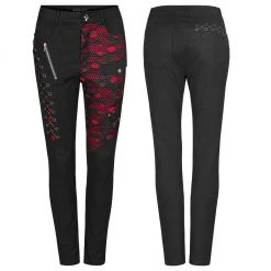 Punk Rave Women's Stuff Punk Blood Dark Denim Women's Pants