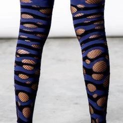 Killstar Wretched Soul Distress Socks [BLACK/MIDNIGHT]