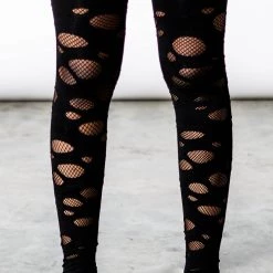 Killstar Women's Stuff Wretched Soul Distress Socks [Black]