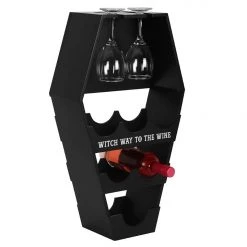 Gothic Gifts Gift Ideas Coffin Wine Shelf