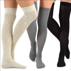 TeeHee Gift Ideas Women's Acrylic Over The Knee High Assorted 3-Pack