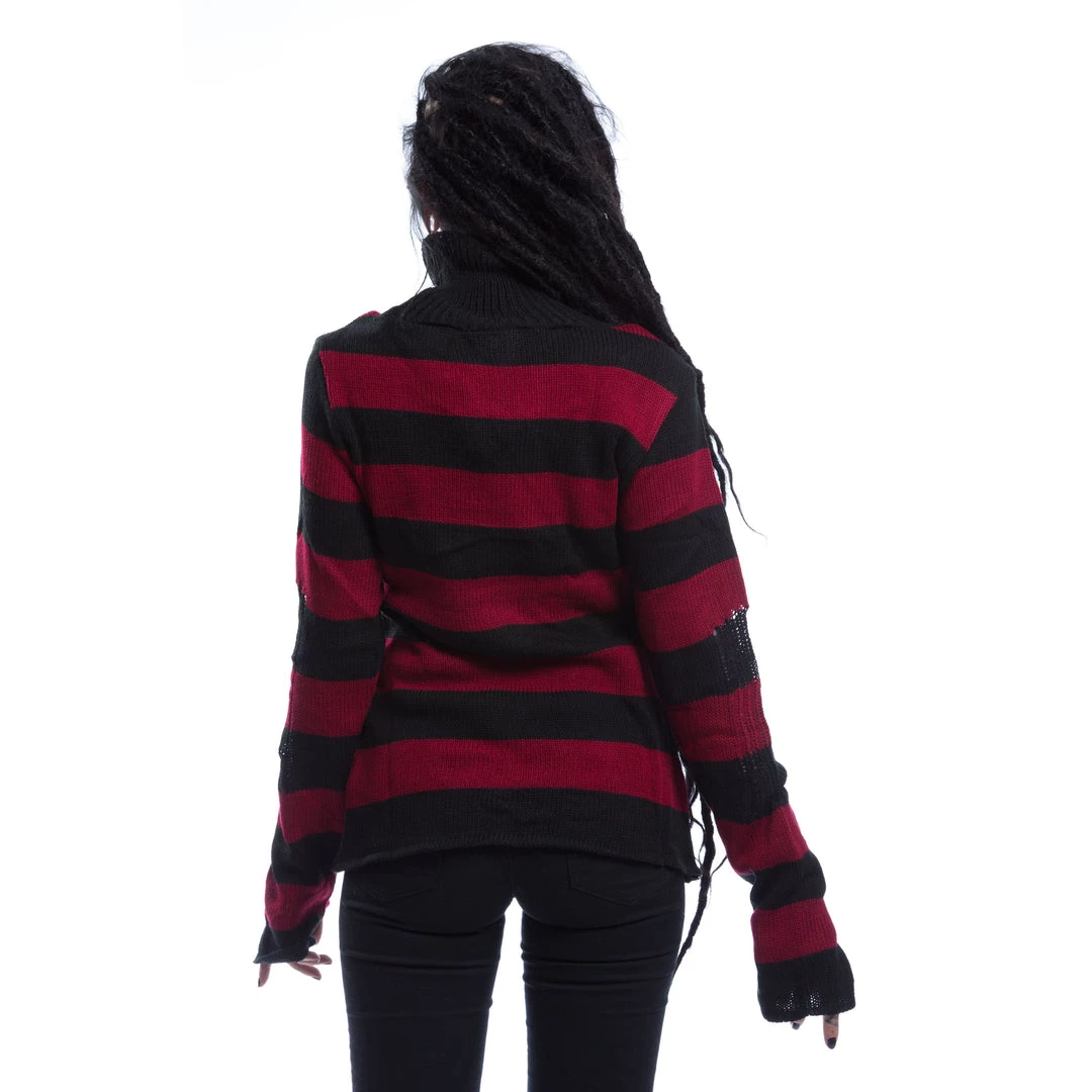 Vixxsin Annabella Distressed Sweater - Black/Reed Women's Stuff 4 Vixxsin Annabella Distressed Sweater - Black/Reed Women's Stuff