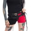 Heartless Asylum Shorts - Black/Red