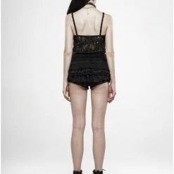 Punk Rave Women's Stuff Black Lace Opium Top