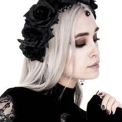 ReStyle Gothic Wreath With Antlers, Roses & Beads Headband Accessories