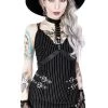ReStyle Collared Pinstriped Mini Gothic Dress Women's Stuff 1 ReStyle Collared Pinstriped Mini Gothic Dress Women's Stuff