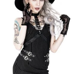 ReStyle Collared Pinstriped Mini Gothic Dress Women's Stuff 19 ReStyle Collared Pinstriped Mini Gothic Dress Women's Stuff