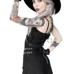 ReStyle Collared Pinstriped Mini Gothic Dress Women's Stuff 17 ReStyle Collared Pinstriped Mini Gothic Dress Women's Stuff