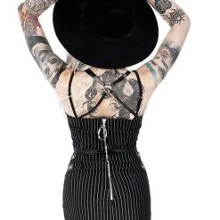 ReStyle Collared Pinstriped Mini Gothic Dress Women's Stuff 16 ReStyle Collared Pinstriped Mini Gothic Dress Women's Stuff