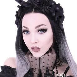 ReStyle Gothic Garland, Headpiece With Deer Antlers & Orchids