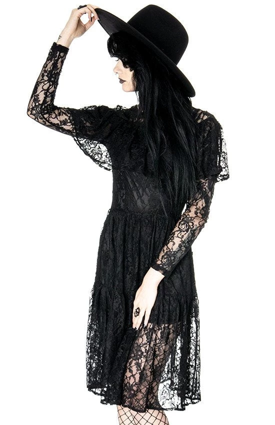 ReStyle Gloomy Prairie Black Lace Gothic Dress 5 ReStyle Gloomy Prairie Black Lace Gothic Dress