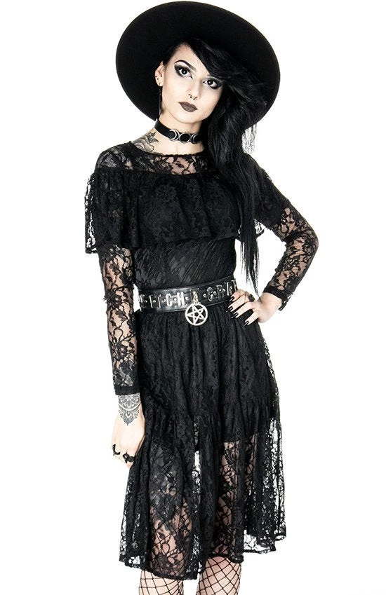 ReStyle Gloomy Prairie Black Lace Gothic Dress 3 ReStyle Gloomy Prairie Black Lace Gothic Dress